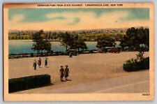 Canandaigua Lake, New York - Kershaw Park from State Highway - Vintage Postcard picture