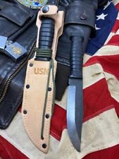 Genuine US Navy Mark 1 Deck Knife w/ Sheath + Lifetime Warranty + Made in USA picture