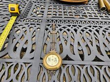 antique German vienna regulator style wall clock brass enamel pendulum faux comp picture