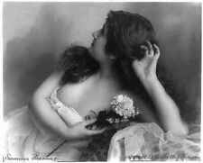 Photo:c1896,Young Woman,low-cut gown,flower,MB Parkinson picture