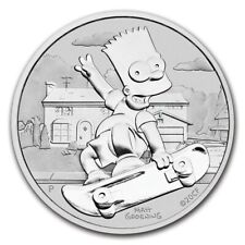 2020 ~ 1 OZ 9999 SILVER ~ BART SIMPSON ~ THE SIMPSONS ~ LIMITED ~ CAPSULE~$68.88 picture