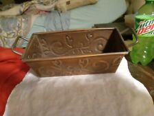 Vintage Brass Planter Hosley Made In India Floral Vine 8” Rectangular picture