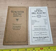 Vintage 1923 Worcester Electric Supply Co Car Lights Ford Advertising Booklet picture