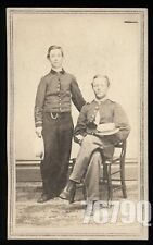 Civil War Boys 36th Illinois Infantry Musicians 1860s CDV Photo Tax Stamp picture