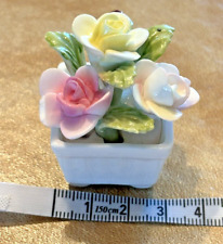 Coalport Miniature Bone China Flower Box Collective Figurine Made In England picture
