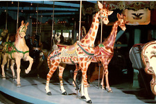 Dentzel Carousel Giraffe Meridan Mississippi MS Postcard picture