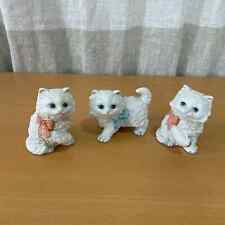 Vintage Homco 3 Playful Kittens White Cats Blue Eyes Figurines 1428 picture