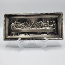 Vintage Metal The Last Supper Plaque Religious Jesus Christ Wall Home Decor picture