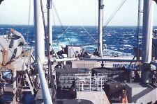 1950s Ship Deck US Naval Ship Sailors Vintage 35mm Red Border Slide picture
