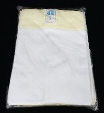 CLEVER FINGERS WHITE + LIGHT YELLOW TRIM LINEN HAND TOWEL 23