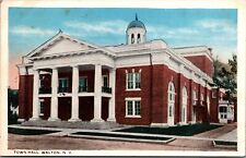 Postcard~Walton New York~Town Hall~Posted c1920 picture