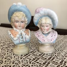 19th Century Hertwig & Co. Pair Antique Small Porcelain German Figurine picture