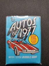 Vtg 1977 Topps Autos of 1977 Sealed Unopened Wax Pack Car Cards w/Gum picture
