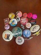 Vintage Pin and Button Lot 60s 70s 80s 90s Music Culture Entertainment picture