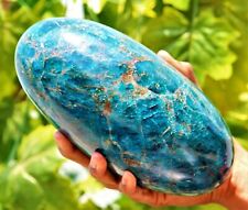 210MM Large Blue Apatite Crystal Gemstone Healing Energy Stone Lingam Specimen picture