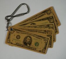 Vintage U.S. Dollar Bills Key Chain (3 1/10” wide x 1 1/3” deep) picture