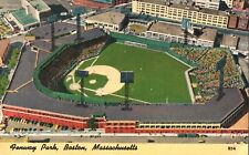 Aerial view of Fenway Park Boston Red Sox Baseball Game 1950 Postcard picture