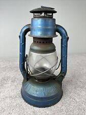 vtg antique Dietz little wizard NY USA blue railroad lantern glass globe  picture