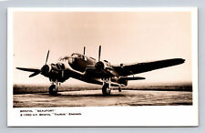 RPPC RAF Bristol Beaufort Torpedo Bomber FLIGHT Photograph Postcard picture