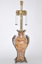 Marbro Lamp Co. Amber Brown Marble Table Lamp Hollywood Regency MCM Vintage picture