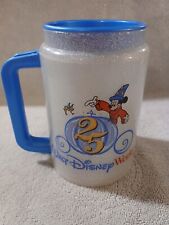Vintage Walt Disney World 25th Anniversary Refillable Mug Sorcerer Mickey 1996 picture