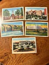 Vintage Linen Postcards Of Philadelphia PA. Lot Of 5 Postcards. New Old Stock. picture
