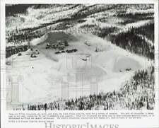 1975 Press Photo Air-filled structures for storage along the Alaska pipeline, AK picture