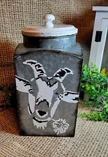 Farmhouse Canister- Goat, Pig And Cow picture