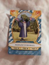 Disney Sorcerers of Magic Kingdom card 12/70 Merlin's Fireball mystic spell picture
