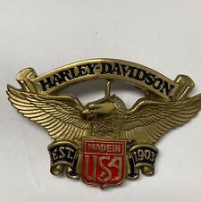 NEW Vintage Harley Davidson Baron Belt Buckle H528 1991 Eagle USA Brass picture