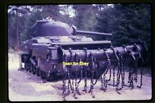 WWII Tank w/ Mine Flail in Europe in early 1960's, Kodachrome Slide aa 15-24b picture
