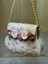 Floral Decorative Ceramic Purse Pocketbook Finely Detailed-2”x2” picture