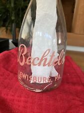 Vintage Lewisburg PA Milk Bottle Bechtel's Qt picture