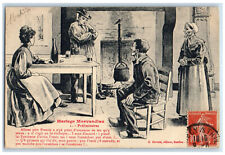 c1910 Marriage Morvandiau Preliminaires France Antique Posted Postcard picture