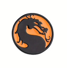 MORTAL KOMBAT PIN Classic Fighting Video Game Black Dragon Round Circle Brooch picture