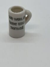 Vintage Miniature Stoneware Tankard Mug Stein “We Won’t Go Home Until Morning” picture