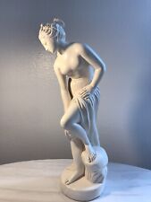 Vintage Mid-Century Modern Painted Chalkware Venus The Bather Statue 16