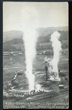 Early Calistoga CA Geysers 1 & 2 Spring Grounds Historic Vintage Postcard picture