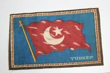 c1910s Turkey Flag Tobacco Felt Antique Cigarette Premium 8.25