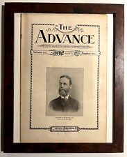THE ADVANCE -August 15, 1895 - Chicago Newspaper Number 1553 - Complete & Framed picture