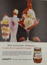 1959 Kraft Strawberry Jelly Preserves Ice Cream Kitchen Original Print Ad Color picture