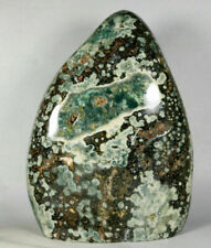 4.74lb Natural Orbicular Ocean Jasper Agate Geode Upstand Slab Freeform Stone picture