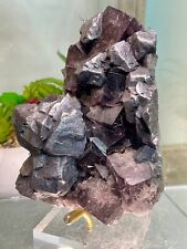 Super Large fluorite-Diana Marie Fluorite-Purple Rain-Galena-uk Fluorite-630 g picture
