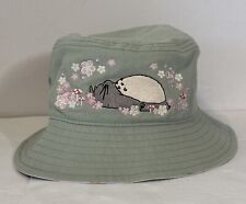 Studio Ghibli My Neighbor Totoro Sakura Bucket Hat Green Pink Flowers Mushrooms picture