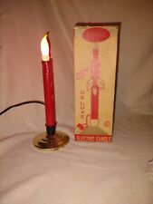 TIMCO DELUXE ELECTRIC Christmas CANDLE, Vintage Works10in Tall With Original Box picture