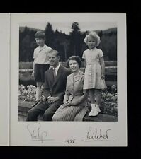 1955 Queen Elizabeth II LILIBET Hand Signed Card Royal Document British Royalty  picture