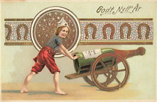 c1910 Old World Child Bottle Cannon Embossed New Year P391 picture
