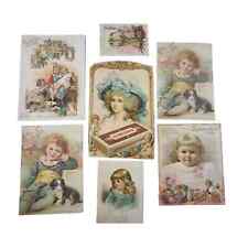 Victorian Era Advertising Trade Cards, Lot of 7, Nabisco and Various others picture