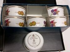 SET OF 6 ROYAL WORCESTER EVESHAM RAMEKINS, ORIG BOX, EXCELLENT CONDITION picture