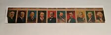1921 W-563 PRESIDENTIAL STRIP TEN UNCUT CARDS W/ LINCOLN & TEDDY ROOSEVELT (#B) picture